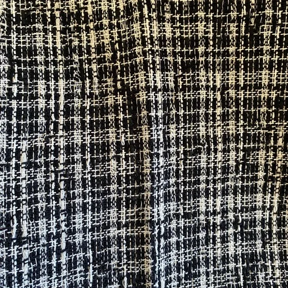 Sebastian Cruz Couture Bouclé Tweed Trousers Slim Black White Men 32x28 Designer